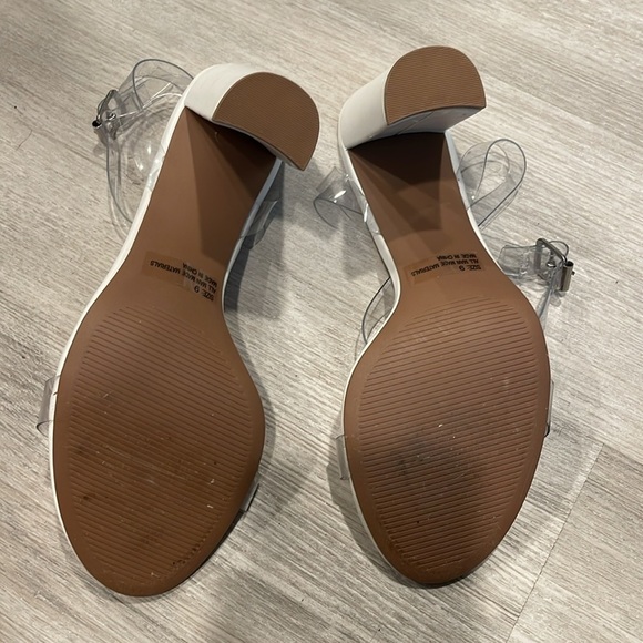 Lulus White Clear See Through Heels Size 9 - Picture 6 of 7